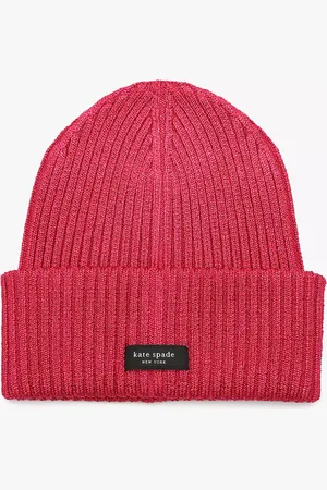 Kate Spade Metallic Sam Label Beanie