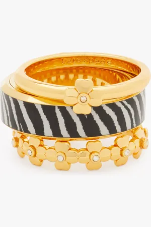 Kate Spade Heritage Spade Flower Stacked Ring Set