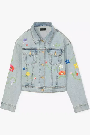 Kate Spade Floral Embroidered Denim Jacket