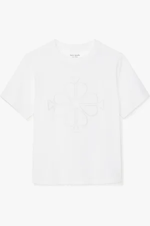 Kate Spade Embroidered Spade Flower Logo Tee