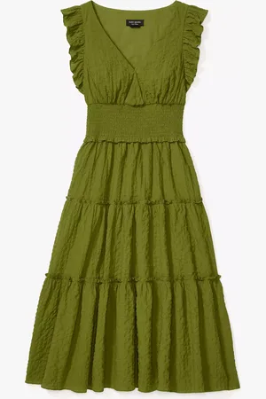 Kate Spade Flutter Sleeve Tiered Midi Dress