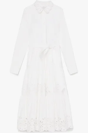 Kate Spade Daisy Eyelet Long Sleeve Shirt Dress