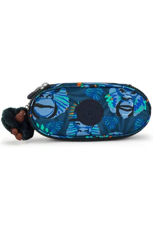 Kipling Pouch Duobox Blue Monkey Fun Medium Woman 100% Recycled Polyester