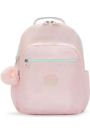 Kipling Backpack Seoul Lap Blush Metallic Large Woman 100% Polyamide
