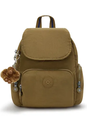 Kipling Backpack City Zip Mini Dry Laurel Small Woman 56% Recycled Polyamide, 44% Polyamide