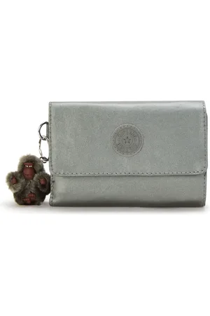 Kipling Wallet & Purses Pixi Moon Grey Metallic Medium Woman 100% Polyamide