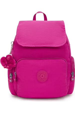 Kipling Backpack City Zip S Glowing Fuchsia Small Woman 56% Recycled Polyamide, 44% Polyamide