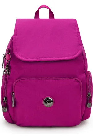 Kipling Backpack City Zip S Fuchsia Night Small Woman 100% Polyamide