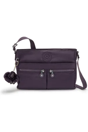 Kipling Crossbody Bag New Angie Ultimate Plum Small Woman 56% Recycled Polyamide, 44% Polyamide