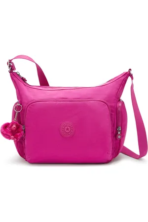 Kipling Crossbody Bag Gabb Glowing Fuchsia Large Woman 56% Recycled Polyamide, 44% Polyamide
