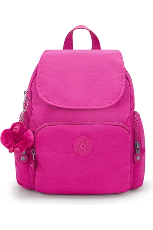 Kipling Backpack City Zip Mini Glowing Fuchsia Small Woman 56% Recycled Polyamide, 44% Polyamide