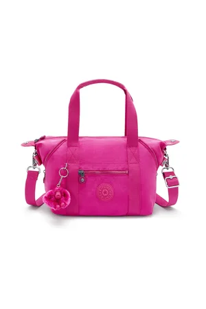 Kipling Shoulder Bag Art Mini Glowing Fuchsia Small Woman 56% Recycled Polyamide, 44% Polyamide