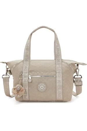 Kipling Shoulder Bag Art Mini Glorious Beige Silver Small Woman 60% Polyamide, 40% Recycled Polyamide