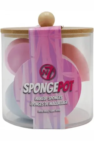 W7 Cosmetics Sponge Pot Make up Sponges Set Gift set