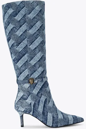 Kurt Geiger Kensington Flexi Knee Boot - Denim Knee High Boot