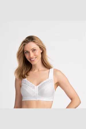 Cotton dots bra without underwiring in cotton mix white Miss Mary