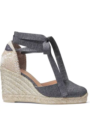 NALHO, Silver Women's Espadrilles