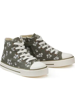 La Redoute Kids High Top Trainers in Floral Print Canvas