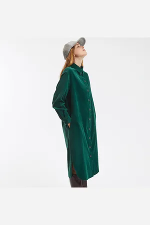 La Redoute Velour Shirt Dress with Long Sleeves