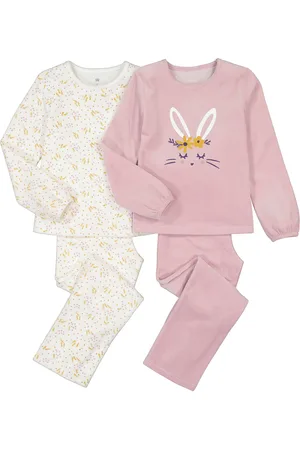 La Redoute Pack of 2 Pyjamas in Velour with Rabbit Print