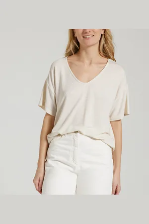 Pieces® Oversized Sparkly Striped T-Shirt