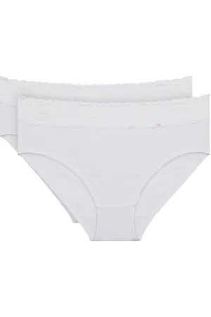 Dim Pack of 2 Feminine Knickers in Stretch Cotton