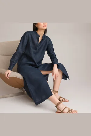 La Redoute Linen Maxi Dress with Long Sleeves
