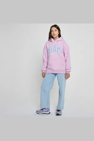La Redoute Embroidered Slogan Oversized Hoodie in Cotton Mix