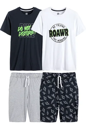 La Redoute Pack of 2 Short Pyjamas in Dinosaur Print Cotton