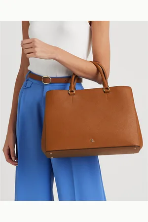 Ralph Lauren Hanna Textured Leather Handbag