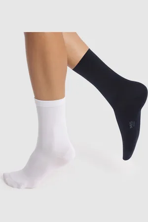 Dim Pack of 2 Pairs of Crew Socks in Cotton Mix