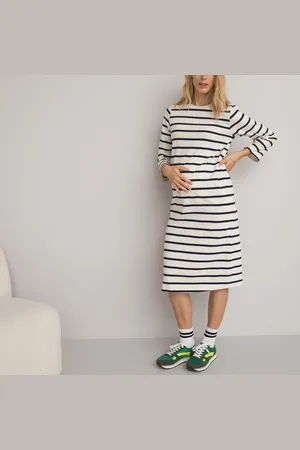 La Redoute Breton Striped Maternity Dress in Cotton