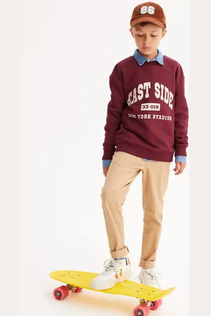 La Redoute Varsity Slogan Print T-Shirt in Cotton Mix with Crew Neck