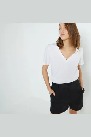 La Redoute Loose Fit V-Neck T-Shirt with Short Sleeves