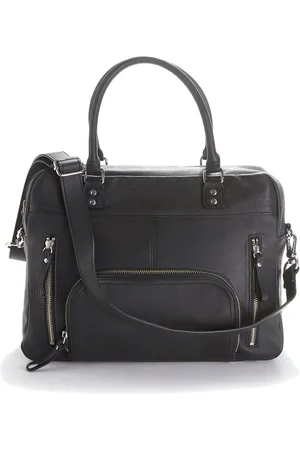 Nat & Nin Macy Leather Handbag with Multiple Pockets and Zip Fastening