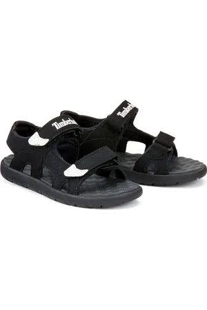 Timberland Kids Perkins Row 2-Strap Sandals in Leather with Touch 