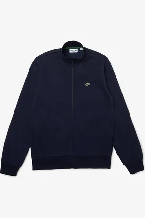 Lacoste Cotton Blend Track Top with High Neck