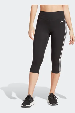 adidas Essentials 3 Stripes Cropped Leggings with High Waist