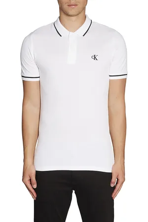 Calvin Klein Tipping Slim Polo Shirt in Cotton Pique