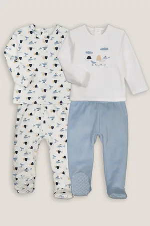 La Redoute Pack of 2 Pyjamas in Velour with Whale Print