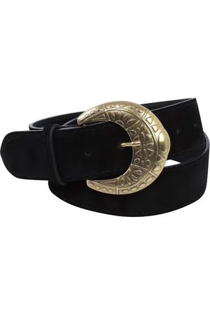 La Petite Etoile Idona Leather Belt with Decorative Half-Moon Buckle