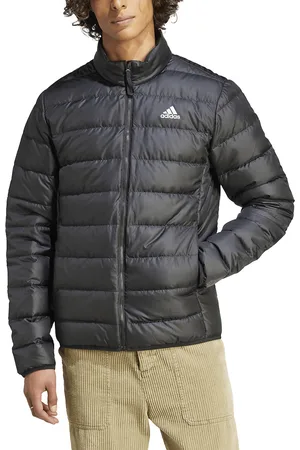 adidas Essentials Lightweight Padded Jacket with Logo Print and Zip Fastening