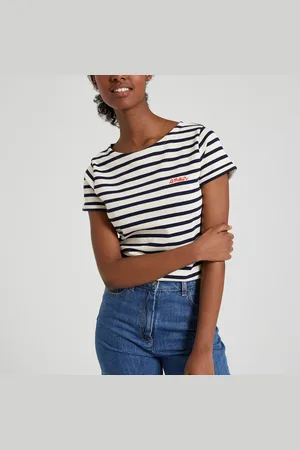 Maison Labiche Colombier Amour T-Shirt in Breton Striped Organic Cotton