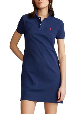 Ralph Lauren Cotton Mini Polo Dress with Short Sleeves