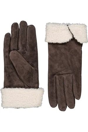 La Redoute Suede Gloves with Faux Fur Lining