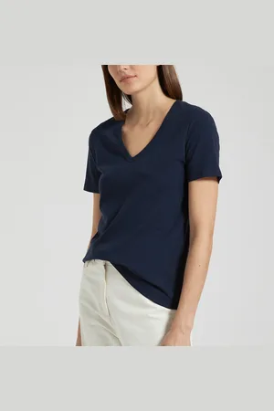 Petit Bateau Iconic V-Neck T-Shirt with Short Sleeves
