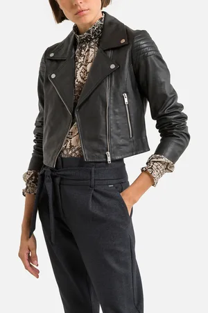 IKKS Leather Short Biker Jacket