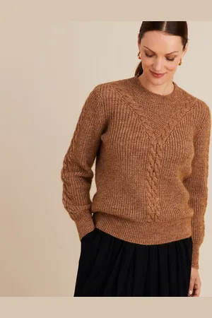 ANNE WEYBURN Mohair Mix Jumper with Metallic Thread