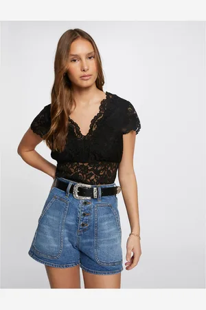 Morgan Lace V-Neck T-Shirt
