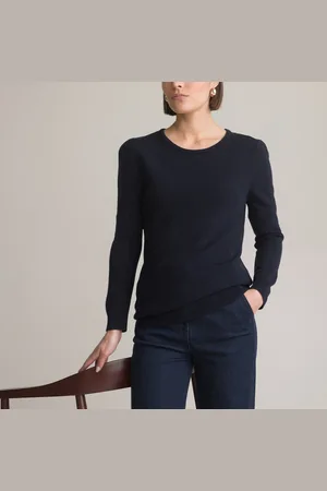 ANNE WEYBURN Crew Neck Jumper in Fine Knit